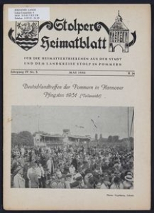 Stolper Heimatblatt für die Heimatvertriebenen aus der Stadt und dem Landkreise Stolp in Pommern Nr. 5/1951