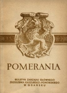 Pomerania : biuletyn Zarządu Głównego Zrzeszenia Kaszubsko-Pomorskiego, 1971, nr 6