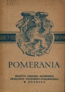 Pomerania : biuletyn Zarządu Głównego Zrzeszenia Kaszubsko-Pomorskiego, 1972, nr 3
