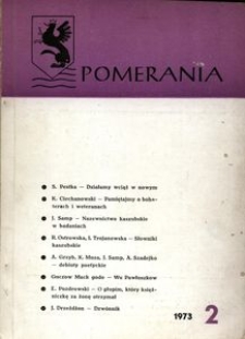 Pomerania : biuletyn Zarządu Gł&oacute;wnego Zrzeszenia Kaszubsko-Pomorskiego, 1973, nr 2