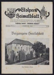 Stolper Heimatblatt für die Heimatvertriebenen aus der Stadt und dem Landkreise Stolp in Pommern Nr. 2/1953