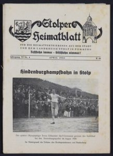 Stolper Heimatblatt für die Heimatvertriebenen aus der Stadt und dem Landkreise Stolp in Pommern Nr. 4/1953