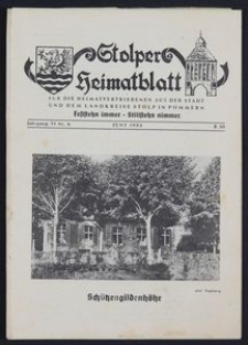 Stolper Heimatblatt für die Heimatvertriebenen aus der Stadt und dem Landkreise Stolp in Pommern Nr. 6/1953