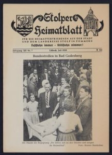 Stolper Heimatblatt für die Heimatvertriebenen aus der Stadt und dem Landkreise Stolp in Pommern Nr. 7/1959