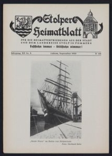 Stolper Heimatblatt für die Heimatvertriebenen aus der Stadt und dem Landkreise Stolp in Pommern Nr. 9/1959