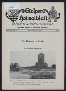 Stolper Heimatblatt für die Heimatvertriebenen aus der Stadt und dem Landkreise Stolp in Pommern Nr. 2/1960