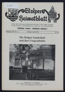 Stolper Heimatblatt für die Heimatvertriebenen aus der Stadt und dem Landkreise Stolp in Pommern Nr. 4/1961