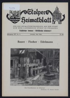 Stolper Heimatblatt für die Heimatvertriebenen aus der Stadt und dem Landkreise Stolp in Pommern Nr. 5/1961