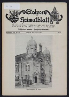 Stolper Heimatblatt für die Heimatvertriebenen aus der Stadt und dem Landkreise Stolp in Pommern Nr. 11/1961