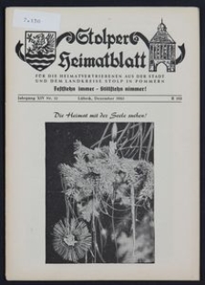 Stolper Heimatblatt für die Heimatvertriebenen aus der Stadt und dem Landkreise Stolp in Pommern Nr. 12/1961