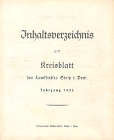 Kreisblatt des Stolper Kreises, 1932