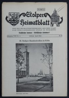Stolper Heimatblatt für die Heimatvertriebenen aus der Stadt und dem Landkreise Stolp in Pommern Nr. 4/1964