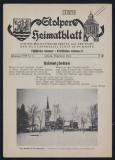 Stolper Heimatblatt für die Heimatvertriebenen aus der Stadt und dem Landkreise Stolp in Pommern Nr. 12/1964