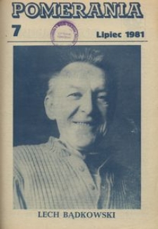 Pomerania : miesięcznik społeczno-kulturalny, 1981, nr 7