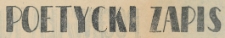 Poetycki zapis