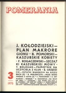 Pomerania : miesięcznik społeczno-kulturalny, 1975, nr 3