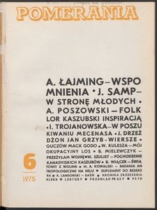 Pomerania : miesięcznik społeczno-kulturalny, 1975, nr 6