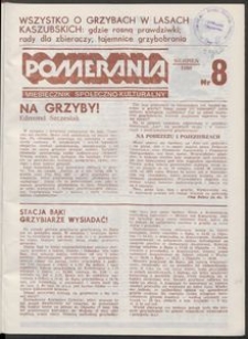Pomerania : miesięcznik społeczno-kulturalny, 1986, nr 8