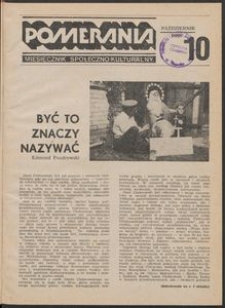 Pomerania : miesięcznik społeczno-kulturalny, 1986, nr 10