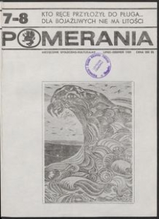 Pomerania : miesięcznik kulturalny, 1989, nr 7-8