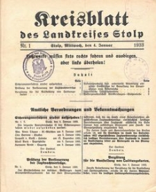 Kreisblatt des Stolper Kreises, 1933