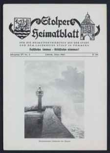 Stolper Heimatblatt für die Heimatvertriebenen aus der Stadt und dem Landkreise Stolp in Pommern Nr. 3/1962