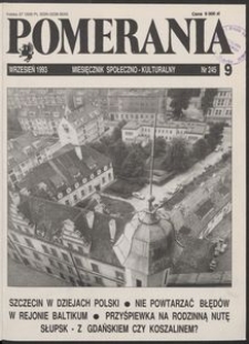 Pomerania : miesięcznik społeczno-kulturalny, 1993, nr 9