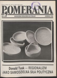 Pomerania : miesięcznik społeczno-kulturalny, 1992, nr 6