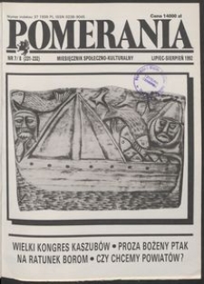 Pomerania : miesięcznik społeczno-kulturalny, 1992, nr 7-8