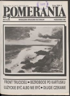 Pomerania : miesięcznik społeczno-kulturalny, 1992, nr 10