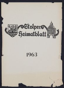 Stolper Heimatblatt für die Heimatvertriebenen aus der Stadt und dem Landkreise Stolp in Pommern, Stichwortverzeichnis 1963