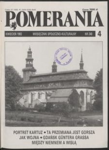 Pomerania : miesięcznik społeczno-kulturalny, 1993, nr 4