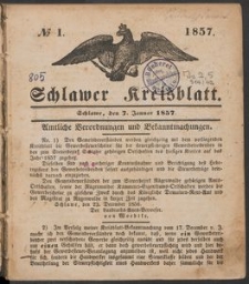 Schlawer Kreisblatt 1857