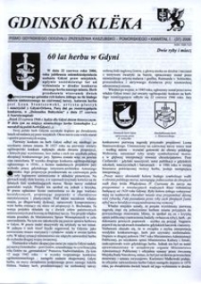 Gdinskô Klëka : pismo Gdyńskiego Oddziału Zrzeszenia Kaszubsko-Pomorskiego. Nr 1 (37) 2006