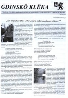 Gdinsk&ocirc; Kl&euml;ka : pismo Gdyńskiego Oddziału Zrzeszenia Kaszubsko-Pomorskiego. Nr 3 (45) 2007