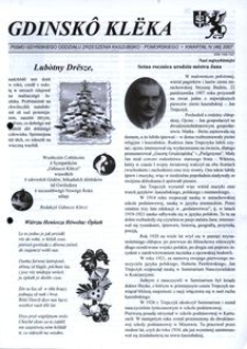 Gdinskô Klëka : pismo Gdyńskiego Oddziału Zrzeszenia Kaszubsko-Pomorskiego. Nr 4 (46) 2007
