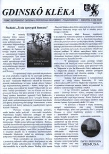 Gdinskô Klëka : pismo Gdyńskiego Oddziału Zrzeszenia Kaszubsko-Pomorskiego. Nr 2 948) 2008