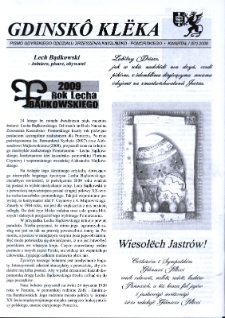 Gdinskô Klëka : pismo Gdyńskiego Oddziału Zrzeszenia Kaszubsko-Pomorskiego. Nr 1 (51) 2009