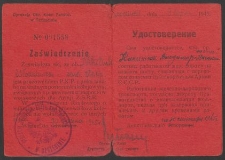 Zaświadczenie [Nikitiuk, Włodzimierz]