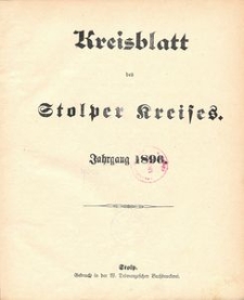 Kreisblatt des Stolper Kreises, 1896