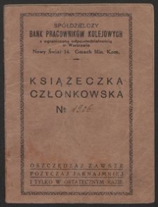 Książeczka Członkowska Nr. 1906
