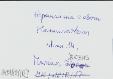 [Wspomnienia z obozu Hammerstein]