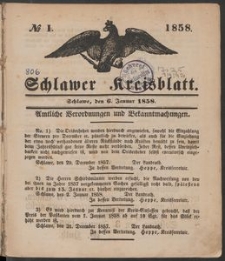 Schlawer Kreisblatt 1858