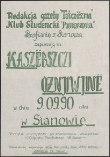 [Plakat] : Kasz&euml;bszczi Ożnjiwjin&euml;