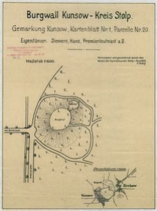 Burgwall Kunsow - Kreis Stolp.
