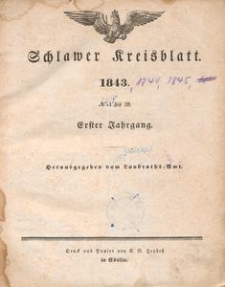 Kreisblatt des Königlichen Landraths-Amtes zu Schlawe 1843-1845
