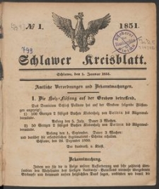 Schlawer Kreisblatt 1851