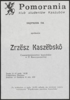 [Plakat] : Zrz&euml;sz Kasz&euml;bsk&ocirc;