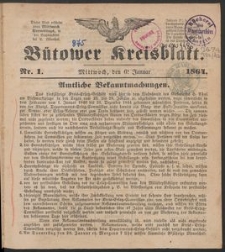B&uuml;tower Kreisblatt 1864