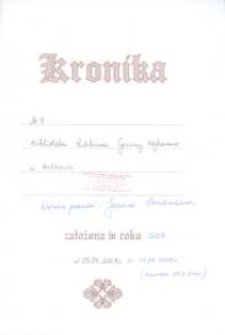 Kronika Biblioteki Publicznej im. Aleksandra Labudy w Bolszewie, 2007-2008, Nr 9